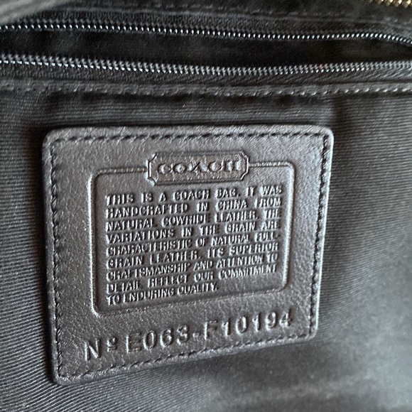 Coach Hampton F10194 vintage black leather shoulder bag - Picture 6 of 13